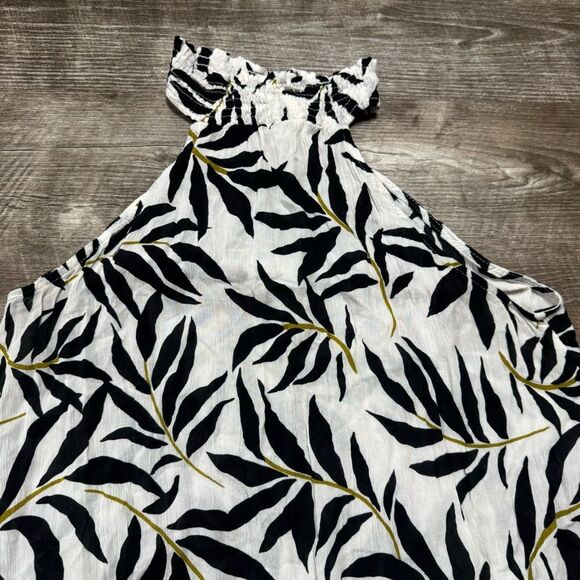 Fever Leaf Print Halter Neck Tank Top Size Large - Picture 2 of 7